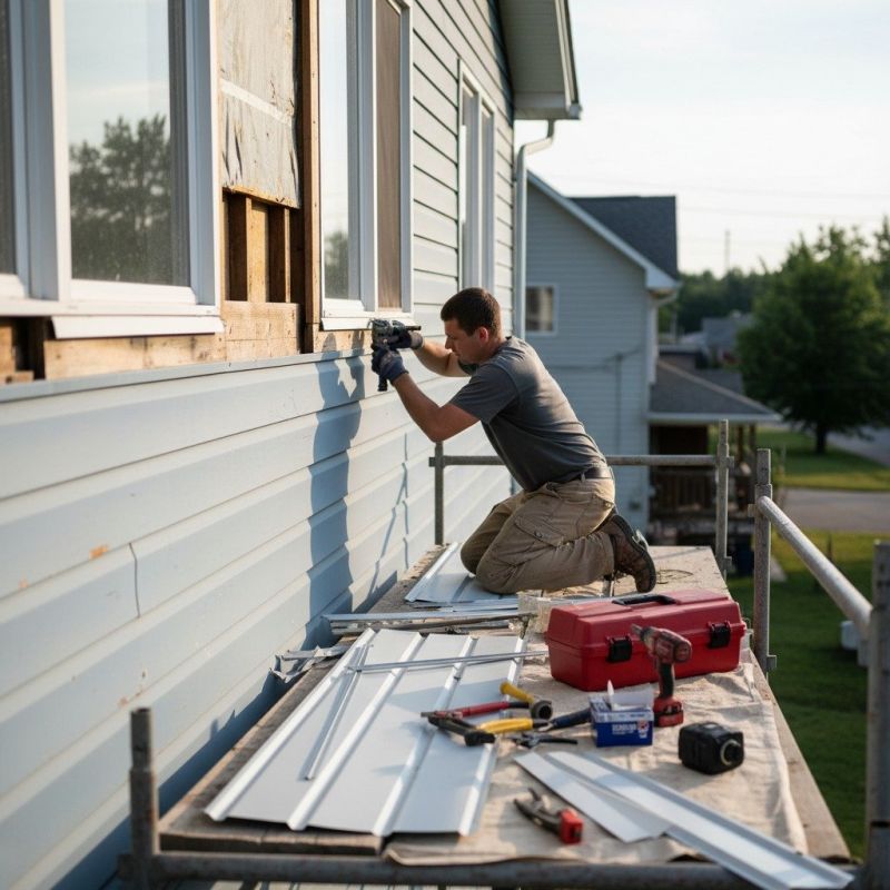 Aluminum Roof Replacement detail