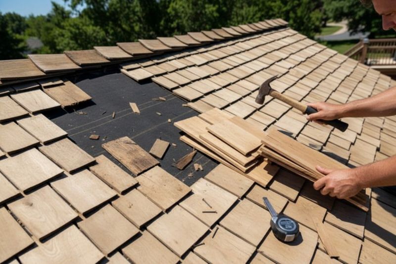 Shake Roof Replacement detail