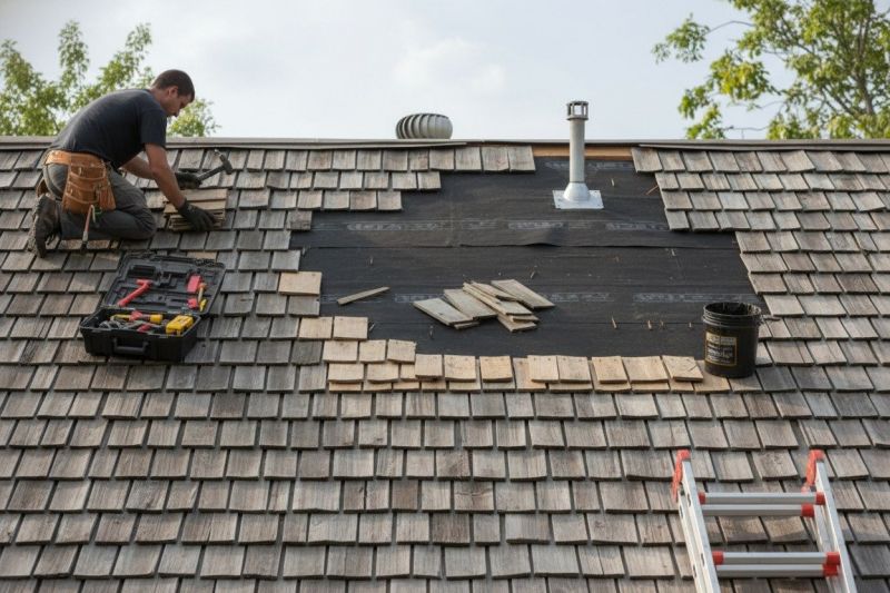 Shake Shingle Repair detail