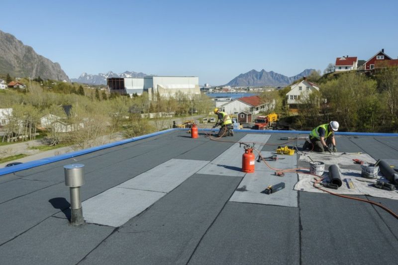 Single Ply Roof Installation detail