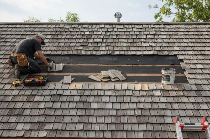 Wood Shake Roof Replacement detail